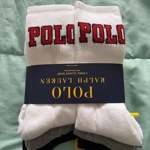 6 Pack Polo Ralph Lauren NWT socks